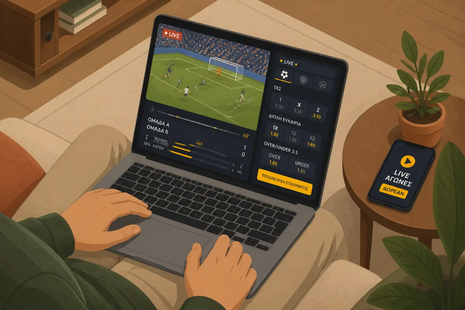Sportuna Live: Δωρεάν Streaming και Live Στοιχήματα visual guide for Sportuna